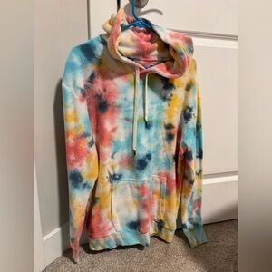 Feat Colorful Tie-Dye Women's Hoodie Sweater size medium